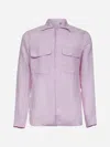Tagliatore Pink Linen Shirt