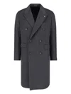 Tagliatore Cappotto D Petto Rever A Lancia Lana Spinata In Gray