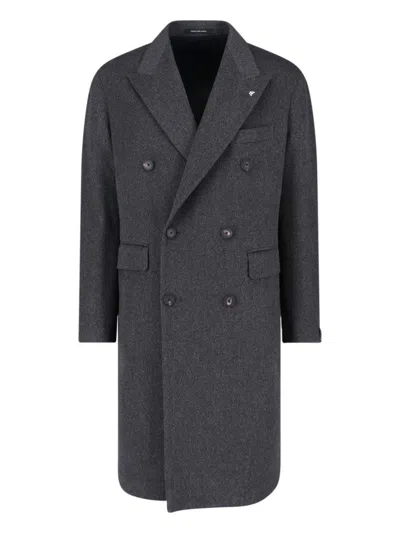 TAGLIATORE PINO LERARIO" DOUBLE-BREASTED COAT GREY