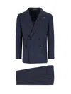 Tagliatore 'vesuvio' Double-breasted Suit With Slim Trousers And Back Vent