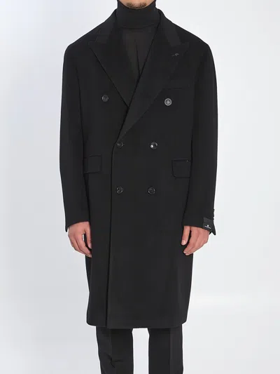 Tagliatore Pino Lerario Double-breasted Coat In Black
