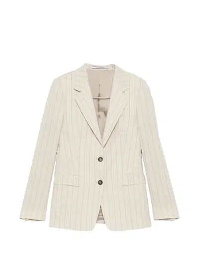 Tagliatore Pinstripe Blazer In Neutral