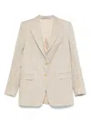 Tagliatore Light Beige Single-breasted Blazer In Grey