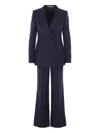 Tagliatore Pinstripe Double-breasted Suit In Blue