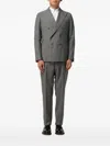 Tagliatore Pinstripe Double-breasted Suit Jacket In Gray