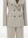 Tagliatore Pinstripe Double-breasted Suit In Neutral