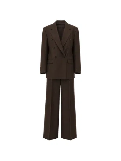 Tagliatore Pinstripe Double-breasted Suit In Green