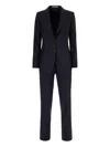 Tagliatore Pinstripe-pattern Single-breasted Suit In Blue