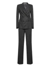 Tagliatore Pinstripe Sequin-embroidered Suit In Gray