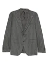 Tagliatore Pinstripe Single-breasted Suit In Gray
