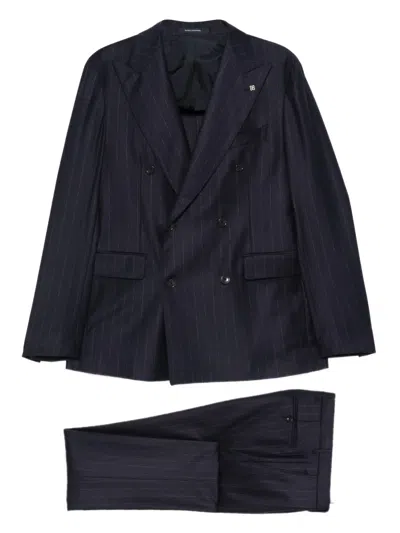 Tagliatore Pinstripe Skirt In Black