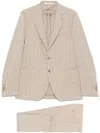 Tagliatore Pinstripe Suit In Neutrals