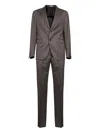 Tagliatore Pinstripe Two-button Suit In Brown