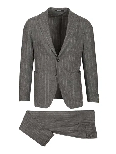 TAGLIATORE PINSTRIPE UNLINED SUIT