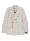 Tagliatore Pinstriped Blazer In Neutral