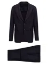 Tagliatore Pinstripe Single-breasted Suit In Blue