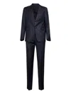 Tagliatore Pinstriped Single-breasted Suit In Black