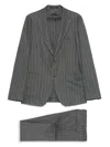 Tagliatore Long-sleeved Suit Jacket In Gray
