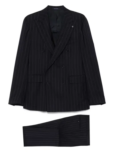 Tagliatore Anzug Mit Nadelstreifen In Blau