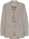 Tagliatore Pinstriped Suit In Grey