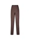 Tagliatore Pinstripe-pattern Trousers In Brown