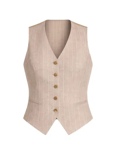 Tagliatore Pinstripe-pattern Waistcoat In Neutral