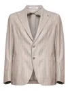 Tagliatore Pinstripes Blazer In Neutral