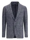 Tagliatore Rev. Lancia Microfantasia Blazer In Blue