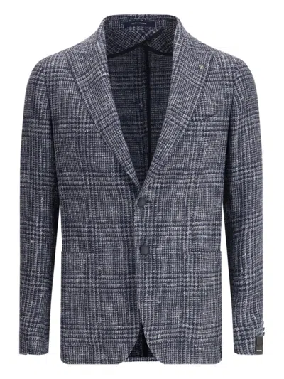 TAGLIATORE PLAID BUTTON JACKET