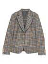 Tagliatore Plaid Button Jacket In Multi