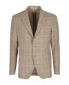 Tagliatore Beige Cot Galles Wool Single-breasted Jacket In Nude
