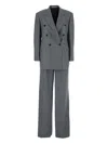 Tagliatore Plaid-pattern Double-breasted Suit In Gray