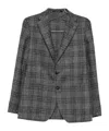 Tagliatore Plaid Tailored Jacket With Notch Lapels In Gray