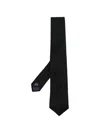 Tagliatore Plain Tie In Black