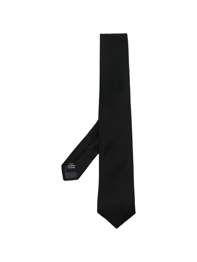 Tagliatore Plain Tie In Black