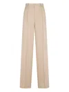 Tagliatore Wide-leg Tailored Trousers With Front Pleats In Neutral