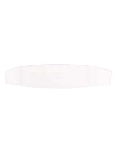 Tagliatore Pleated Cummerbund In White