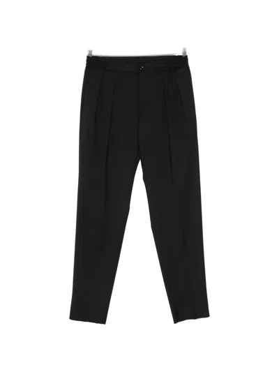 Tagliatore Pleated Elasticated-waistband Trousers In Black
