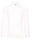 Tagliatore Pleated Formal Shirt Shirts White In White