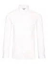 Tagliatore Pleated Formal Shirt Shirts White In White