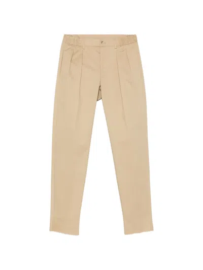 Tagliatore Pleated Straight-leg Trousers In Neutral