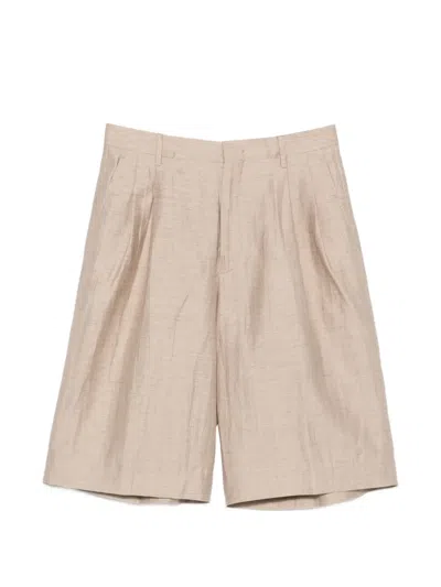 Tagliatore Pleated Tailored Shorts In Multi