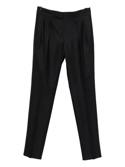 Tagliatore Pleated Trousers In Black
