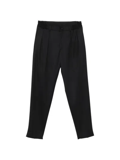 Tagliatore Pleated Twill-weave Trousers In Yellow