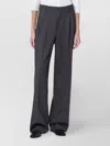 Tagliatore Pleated Wool Blend Wide Leg Trousers In Black