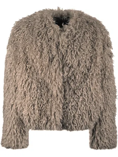 TAGLIATORE PLUSH TEXTURED BOMBER JACKET