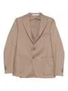 Tagliatore Pocket Button Jacket In Neutral