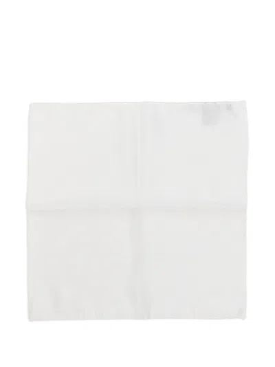 Tagliatore Pocket Square In White