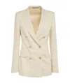 Tagliatore Pointed Collar Double-breasted Suit Jacket In Beige