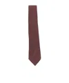 Tagliatore Herringbone-pattern Tie In Brown